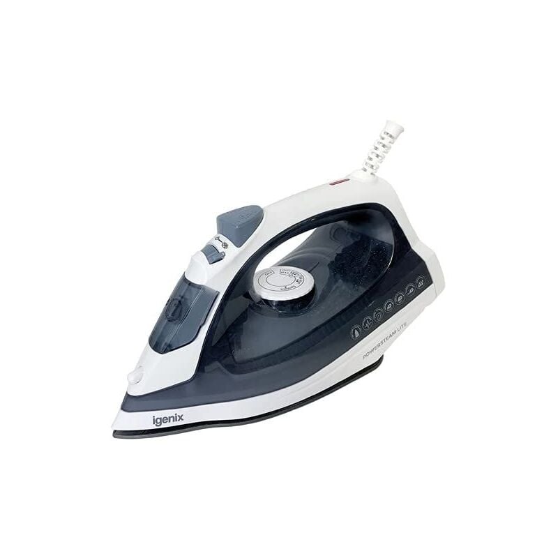 Igenix PowerSteam Lite Vertical Steam Iron, 220ml Tank Capacity, 1600W, Blue/White - IG3116 - Blue & White