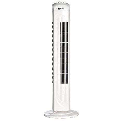 Igenix Tower Fan, Oscillating, 2 Hour Timer, 30 Inch, White - DF0030