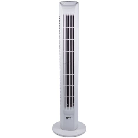Igenix Tower Fan, Oscillating, 7.5 Hour Timer, 29 Inch, White - DF0035T
