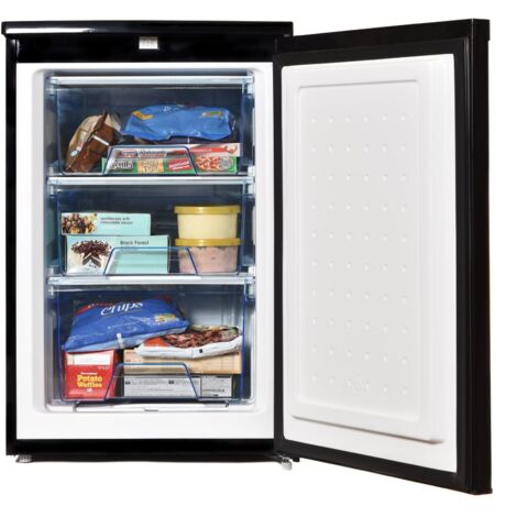 Igenix Under Counter Freezer, 91 Litre, Reversible Doors, Black - IG355B
