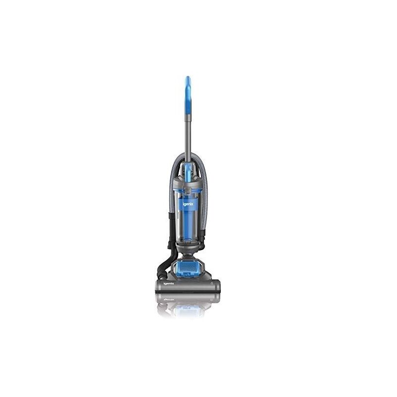 Igenix Upright Bagless Vacuum Cleaner, 3 Litre Dust Tank, 400W, Grey/Blue - IG2430