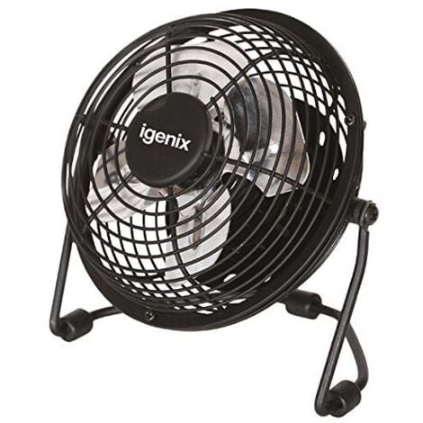 Igenix USB Desk Fan, 4 Inch, Black - DF0004