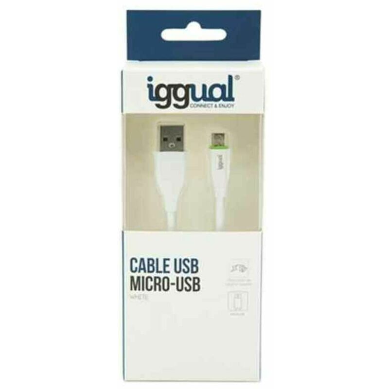 

iggual Cable USB a micro USB iggual IGG316931 1 m Blanco