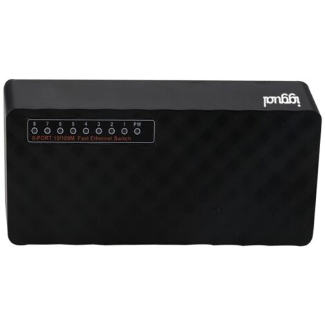 iggual FES800 Unmanaged Fast Ethernet (10/100) Schwarz