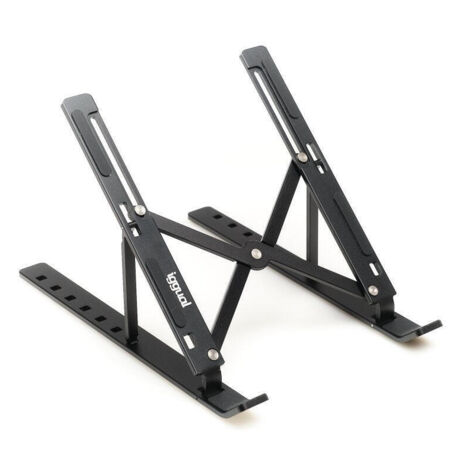 iggual Soporte portátil plegable aluminio negro 17