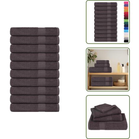 Igienico - vidaXL Asciugamani per sauna FROGN 10 pezzi Antracite 80x200 cm 360 g/m² - Sauna