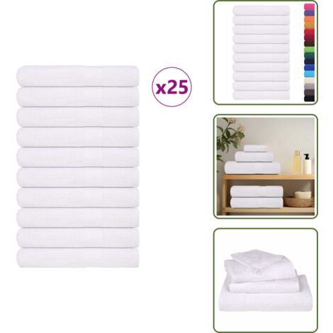 Igienico - vidaXL Asciugamani per sauna FROGN 25 pz Bianco 80x200 cm 360 g/m² - Sauna