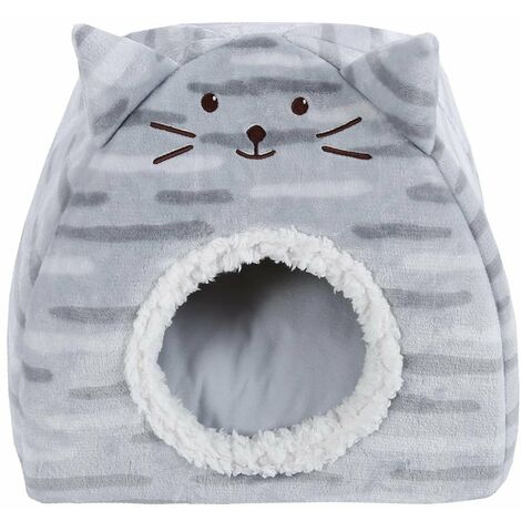 igloo blanc doux et moelleux pour chat et chien modèle