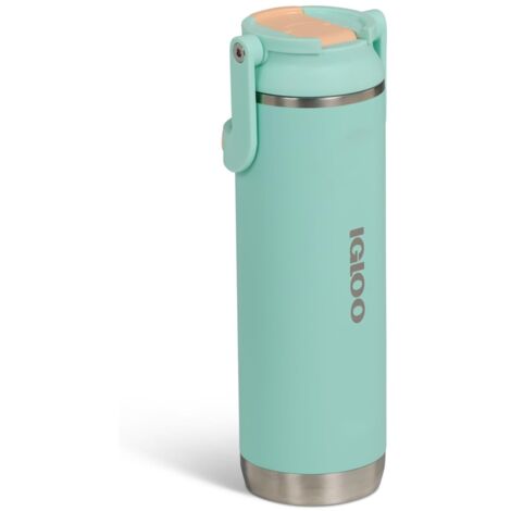 IGLOO Bottiglia Termica Sipper 20, Bottiglia in Acciaio Inox, Isolata, 0,6 L, Ermetica, Verde
