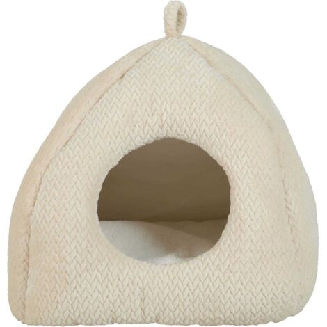 Igloo pour chat en fourrure Olympe 46 x 46 cm