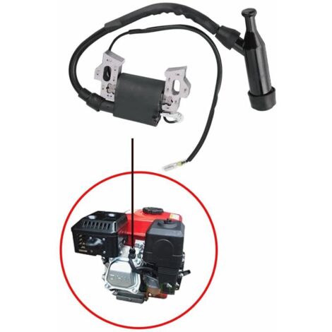 Ignition Coil, Generator Parts for 168F-170F 2KW/3KW Gasoline Generator, Replacement Ignition Coil with Spark Plug, Ignition Coil for Lawn Mower Engine