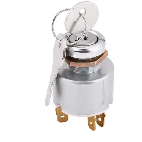 Ignition Switch, 12V Universal Engine Start Switch 3 Position ON OFF Ignition Control Switch with Key