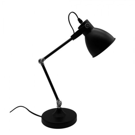 igor 1xe14 nero 50x15x35 cm lampada da tavolo articolata