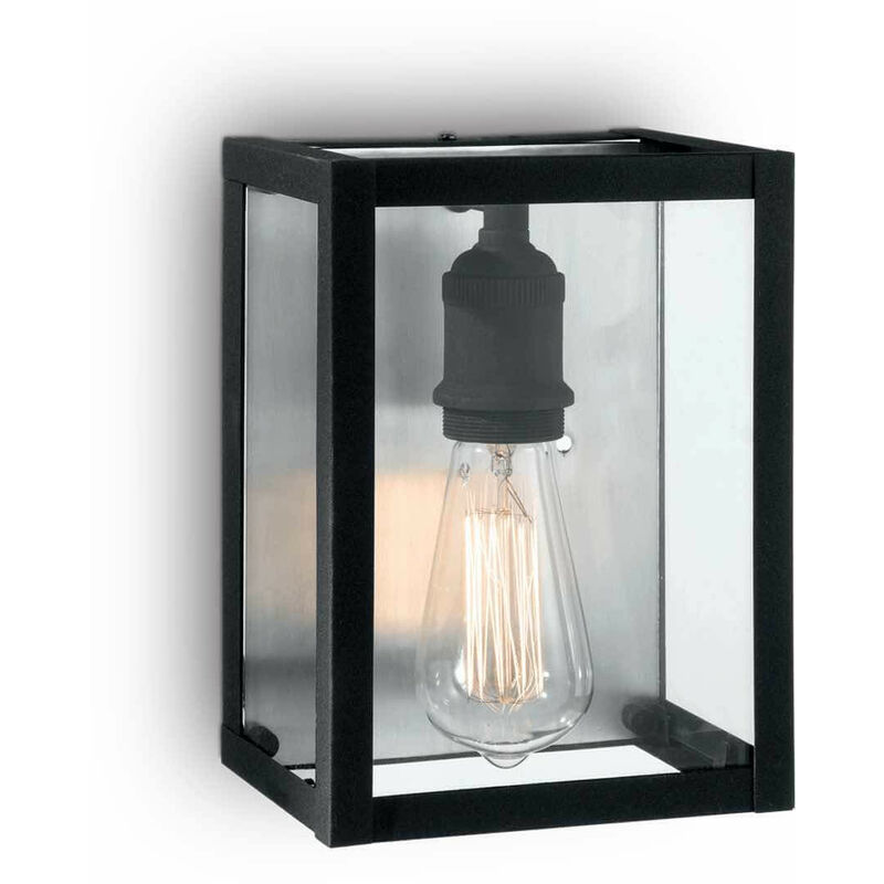 01-ideal Lux - IGOR schwarze Wandleuchte 1 Glühbirne