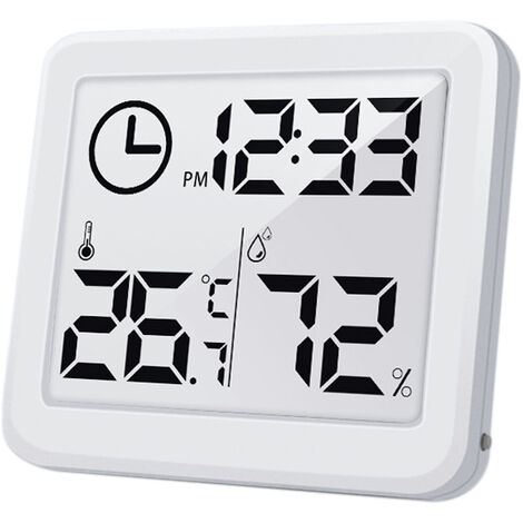 White Misuratori di Temperatura per umidità Sensore per termometro Digitale per Display LCD per Interni 