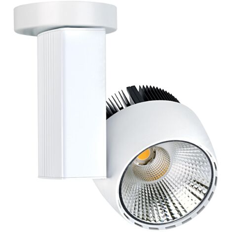 IKAR 01 Proj. s/patère blanc angle 60° LED intég. 40W 3000K 4000lm ARIC 50189