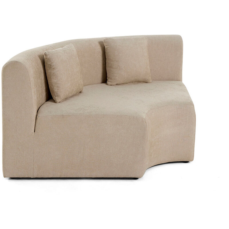 Lisa Design - Ikare - module d'assise d'angle réversible - en tissu - beige