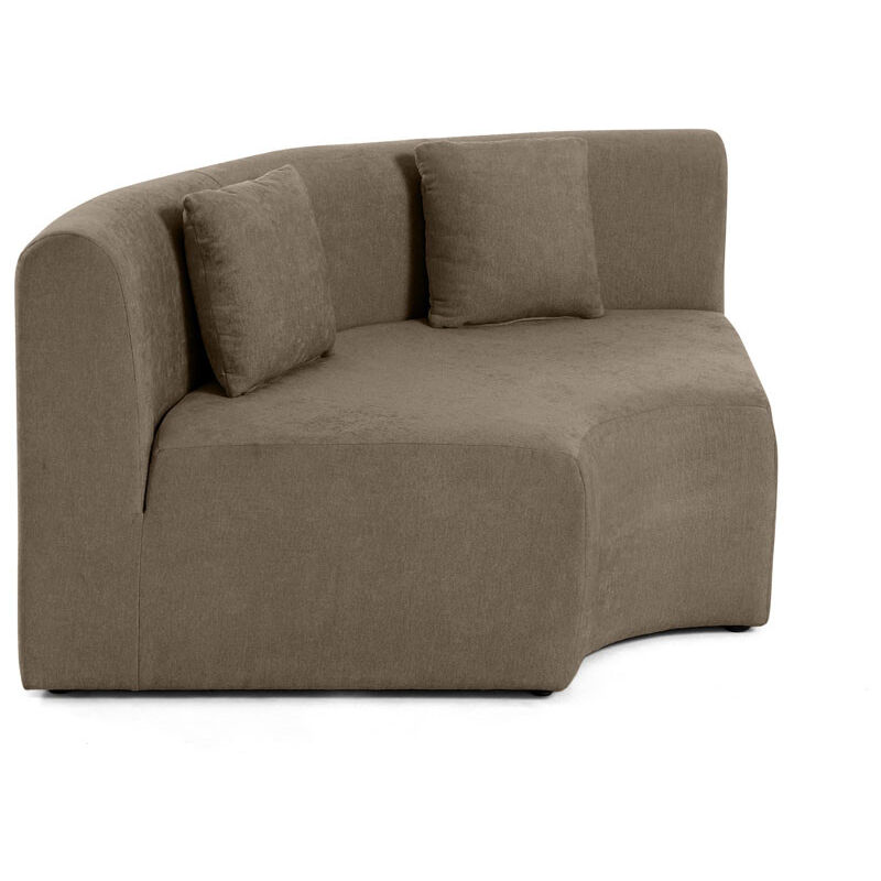 Lisa Design - Ikare - module d'assise d'angle réversible - en tissu - taupe