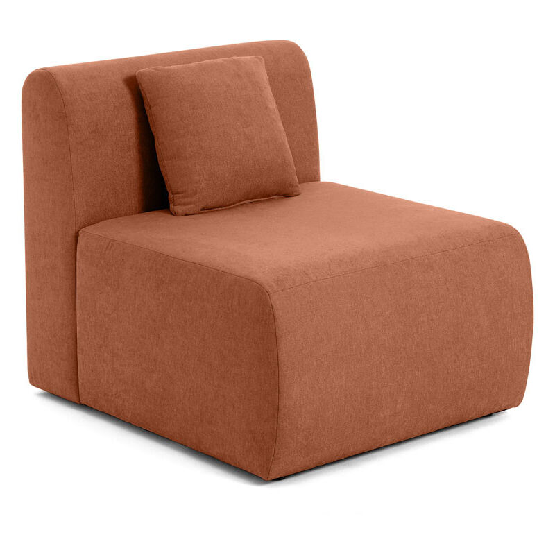 Lisa Design - Ikare - module d'assise sans accoudoirs - en tissu - terracotta