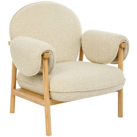 Ikaris Sessel in Stoff Beige L86xB80xH83 cm - Atmosphera créateur d'intérieur