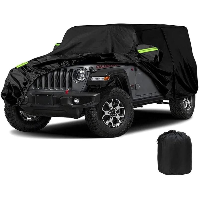 Housse De Protection De Voiture Étanche pour Jeep Wrangler 2 Portes Cj,Yj, Tj & Jk, Couverture De Voiture De Garage Complet De Voiture 210D avec