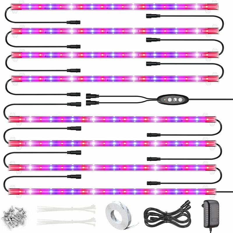 Lampe de Plante, led Horticole led Culture avec 3H/6H/12H Minuterie, Lampe de Croissance Lampe de Culture Dimmable 4 Luminosité Variable pour Plante