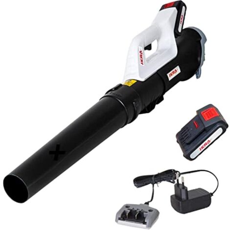 IKRA soffiafoglie assiale ICB 20, ergonomico, compatto, leggero, incl. batteria e caricabatterie