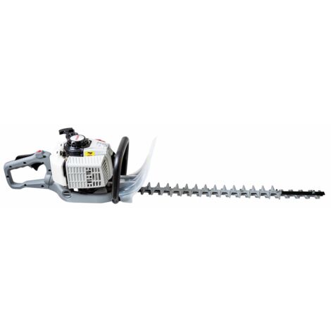 IKRA tagliasiepi a Scoppio IPHT 2660, Lunghezza 60cm, profondità di Taglio 27mm, manopola Rotante 180°, Nero, Grigio, Rosso