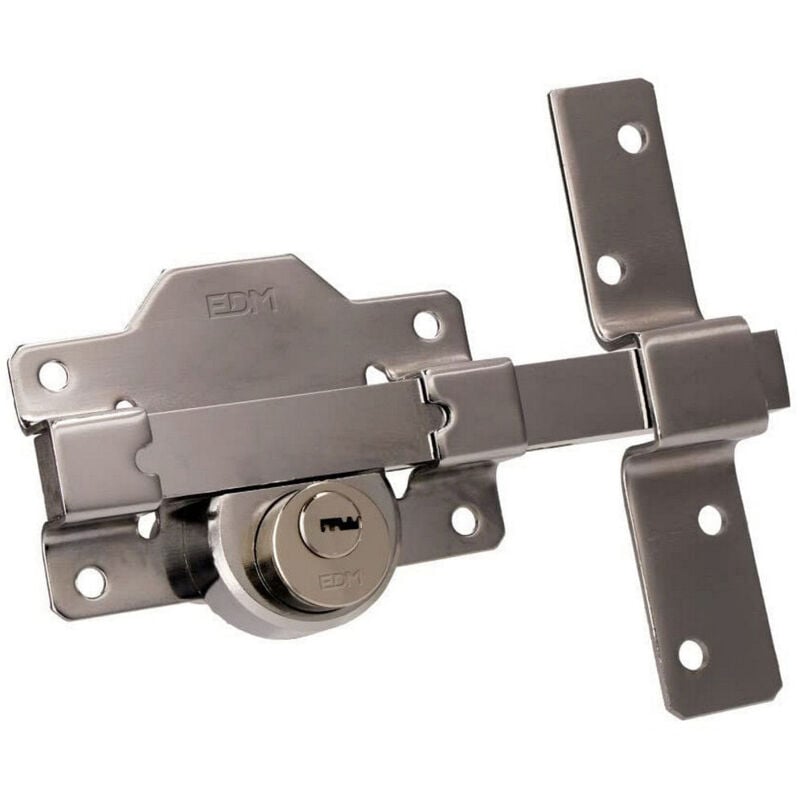 Serratura di sicurezza in nickel - 5 chiavi incluse - 83x170 mm - Alta protezione