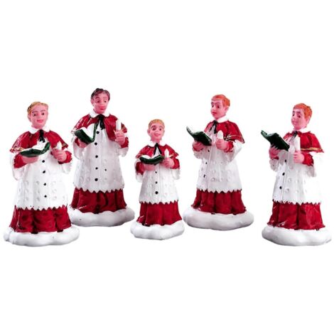 Il Coro, personaggi per villaggio di Natale in poliresina