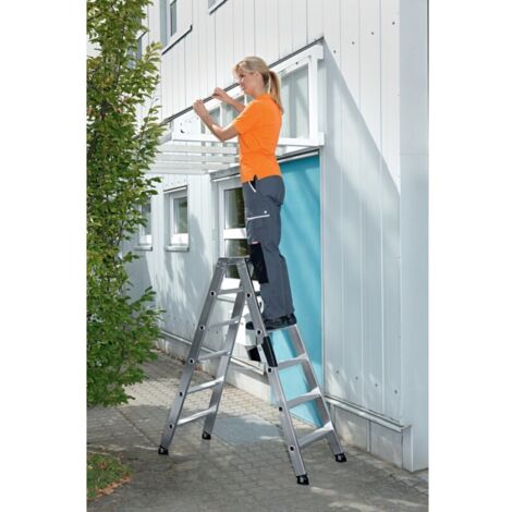 Il Doppio Ha Parteggiato Stepladder Passi 2X4 In Alluminio