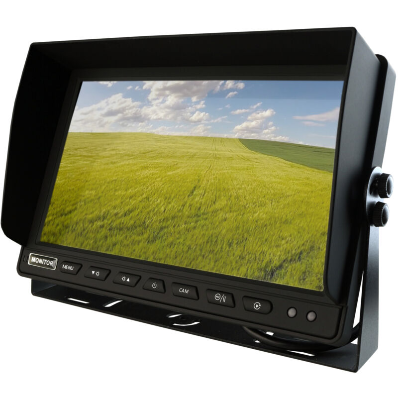 Image of Il monitor da 10.1" per la visione posteriore del veicolo supporta telecamere AHD 1080P, con DVR per la registrazione delle immagini, 4 ingressi