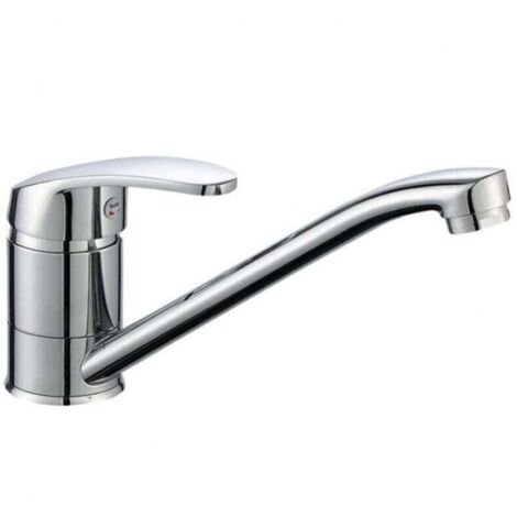 Il rubinetto da cucina verticale a beccuccio lungo per acqua calda e fredda consente di ruotare il lavello e il rubinetto.