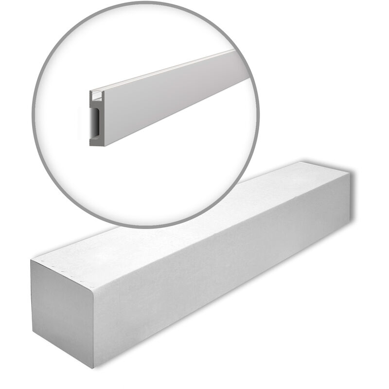 NMC - IL10-box wallstyl Noel Marquet 1 Box 14 pieces Skirting Moulding for indirect lighting contemporary design grey 28 m