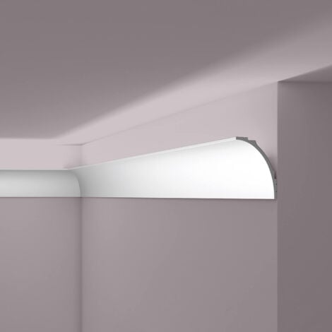 Corniche NMC IL18 WALLSTYL Noel Marquet Moulure décorative Moulure en stuc Éclairage indirect design intemporel classique gris 2 m