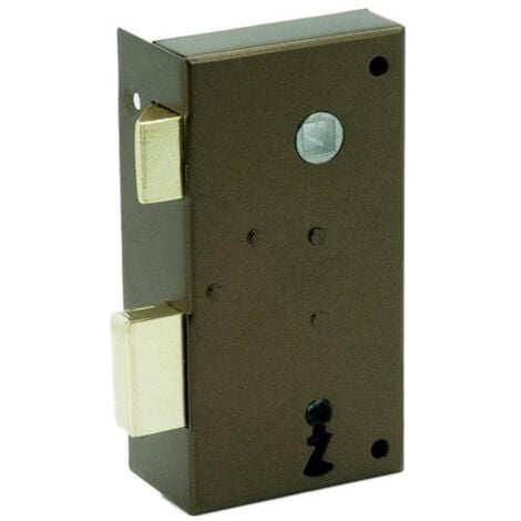 ILARGI cerradura 47a  60mm izquierda , Cerradura de sobreponer 47A 60I con palanca y picaporte Ilargi Apertura mano izquierda Cerradura con cañón Palanca accionada con