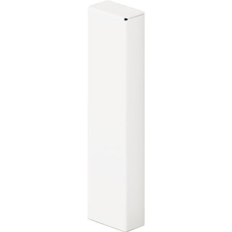 Ilcom borne externe droite FCEP pour plinthe en acier FC 80mm x 17mm x 10mm  - Blanche matt