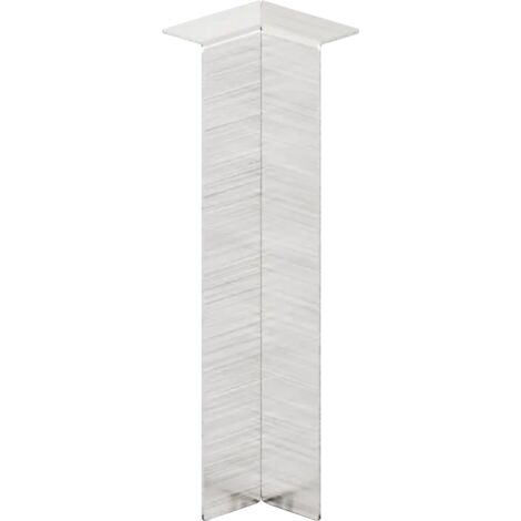 Ilcom FCLI Innenecke für FC-Fußleiste aus Edelstahl 80mm x 20mm x 10mm - Silber satiniert
