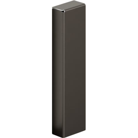 Ilcom linke externe Klemme FCEL für FC-Stahlsockelleiste 80mm x 17mm x 10mm  - Schwarz satiniert