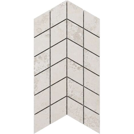 Ilcom mosaico in gres su rete per bagno e cucina R9 17.2cm x 29.8cm - Raw surface mini chevron
