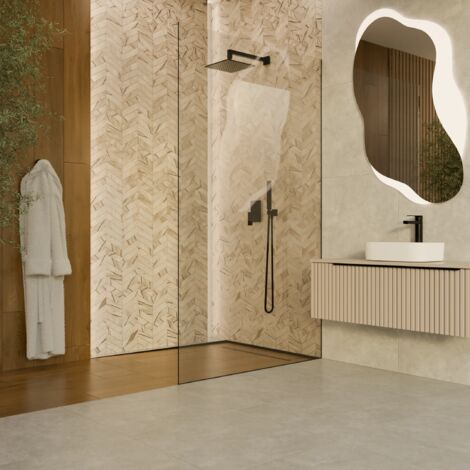 Ilcom mosaico in gres su rete per bagno e cucina R9 24.6cm x 25.2cm - Earth pulse arrow