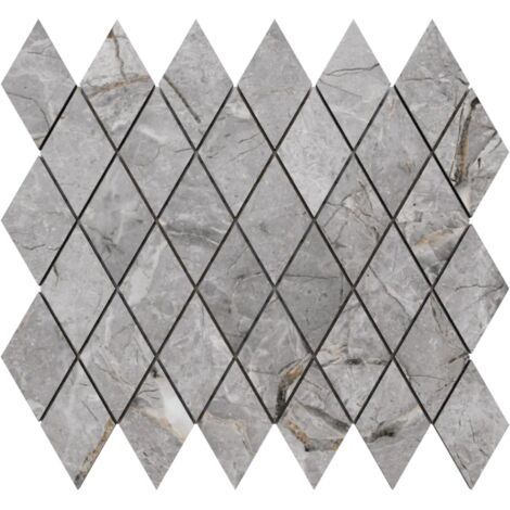 Ilcom mosaico in gres su rete per bagno e cucina R9 29.2cm x 25cm - Slate echo caro