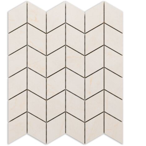 Ilcom mosaico in gres su rete per bagno e cucina R9 29cm x 25.2cm - Desert glow chevron
