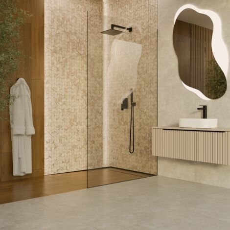 Ilcom mosaico in gres su rete per bagno e cucina R9 29cm x 25.2cm - Earth pulse chevron