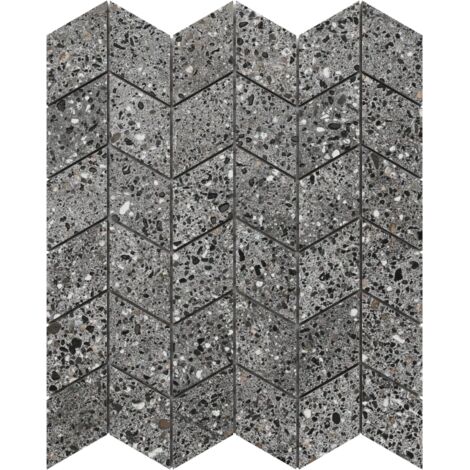 Ilcom mosaico in gres su rete per bagno e cucina R9 29cm x 25.2cm - Multistone chevron