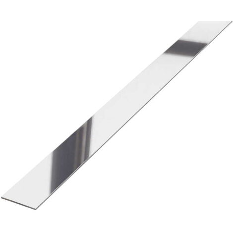 Ilcom striscia I decorativa in acciaio inossidabile per pareti 28mm x 2700mm x 0.65mm - Argento lucido