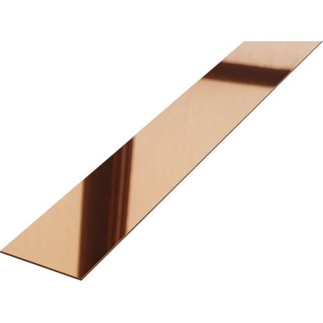 Ilcom striscia I decorativa in acciaio inossidabile per pareti 38mm x 2700mm x 0.65mm - Rame lucido