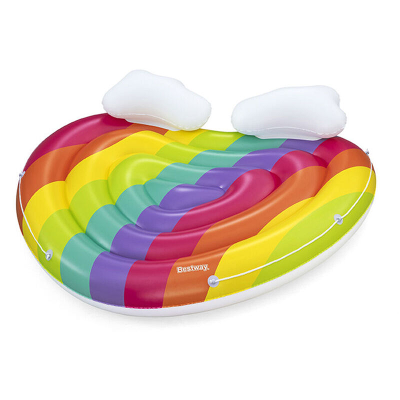 Bestway Île flottante gonflable Arc-en-ciel 175x163 cm Plage et Piscine 43722