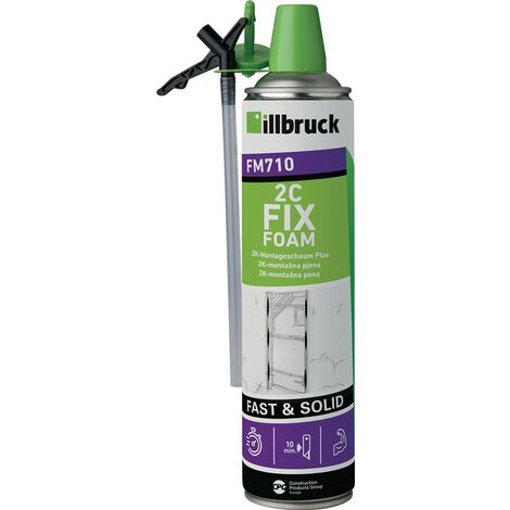 ILLBRUCK 334882 2K-Montageschaum FM710 400 ml B2 grün mit Einweghandschuhen