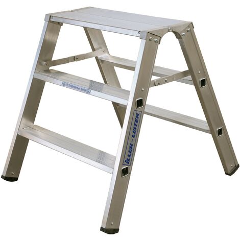 Iller Aluminium Montagebock Arbeitstritt 2x3 Stufen